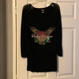Blinged-out Harley Davidson ladies t-shirt